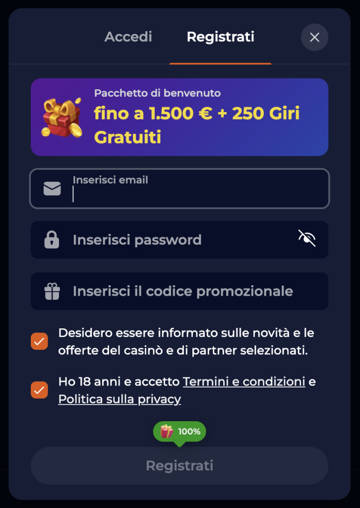 nine casino iscriviti